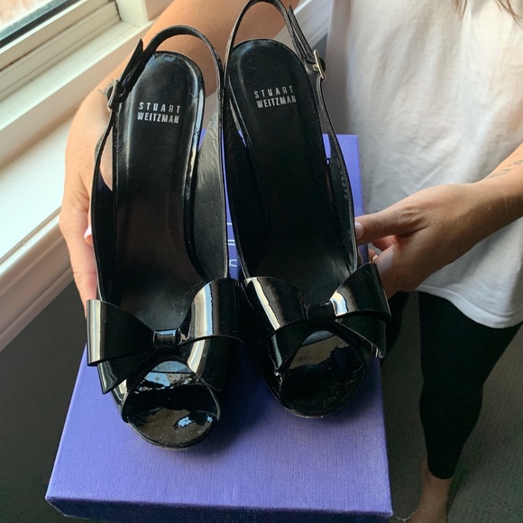 Stuart Weitzman Shoes - Stuart Weitzman 8.5 black bow pumps